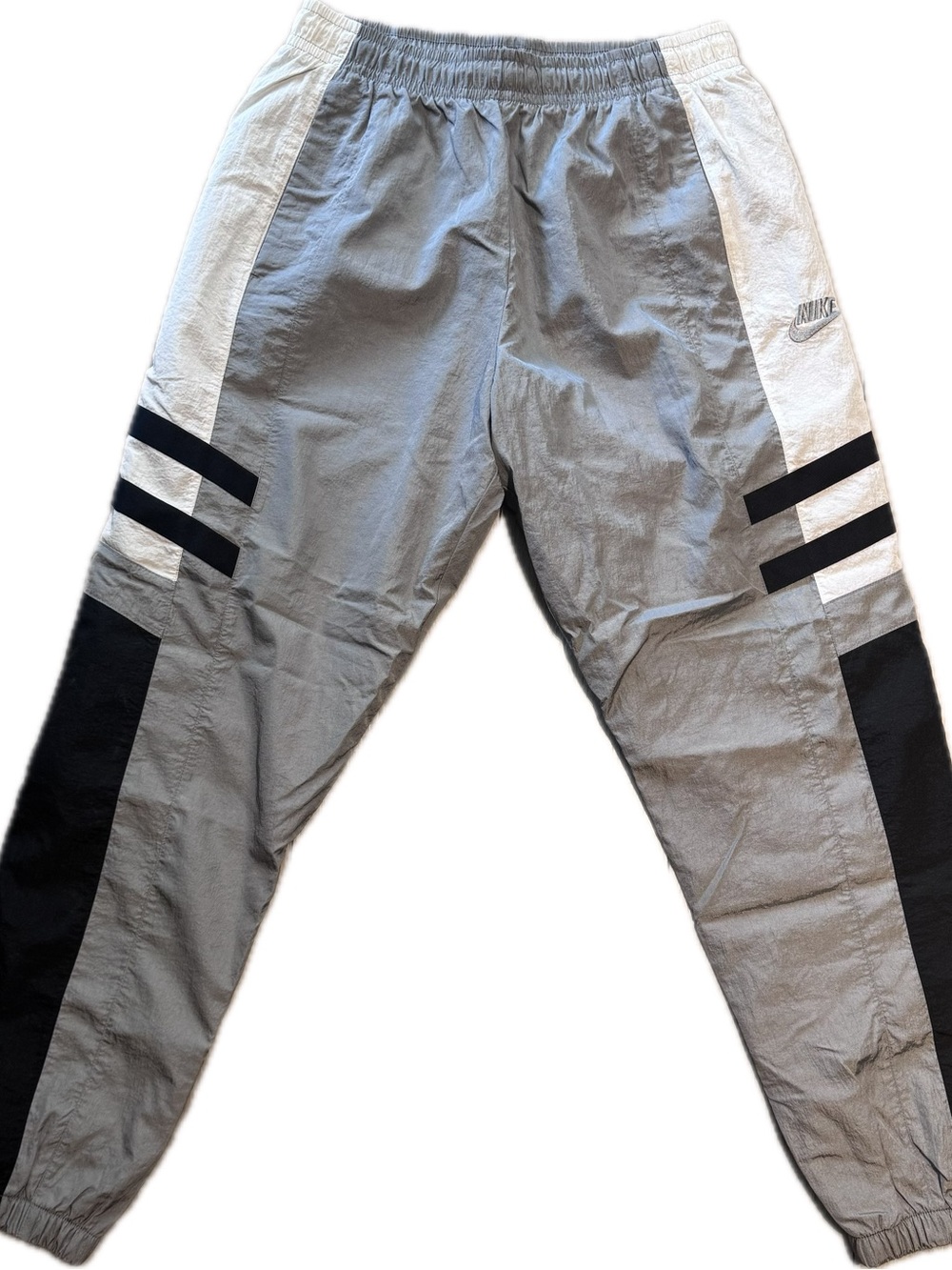 Nike Men’s Light Gray, White & Black Colorblock Joggers